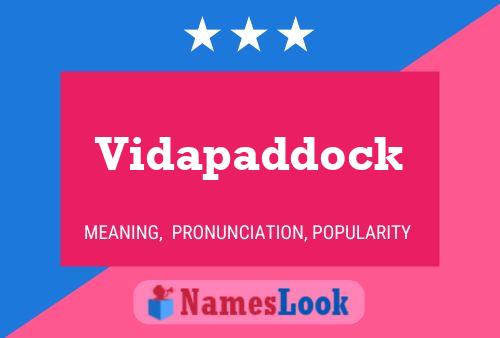 Póster del nombre Vidapaddock