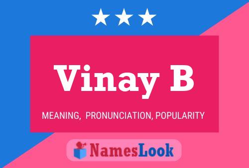 Póster del nombre Vinay B