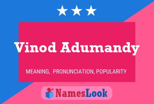 Póster del nombre Vinod Adumandy