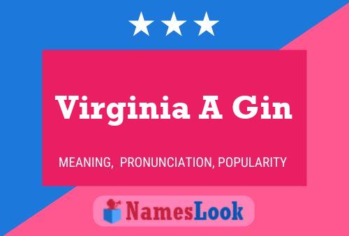 Póster del nombre Virginia A Gin