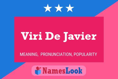 Póster del nombre Viri De Javier