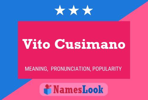 Póster del nombre Vito Cusimano