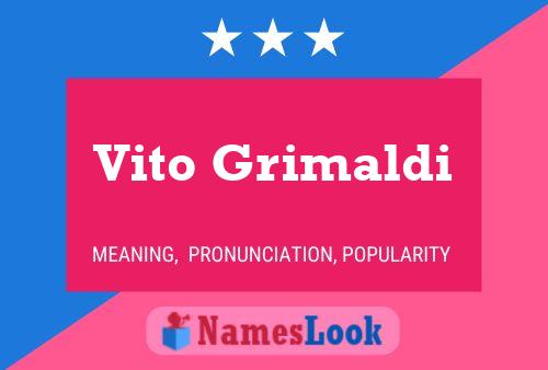 Póster del nombre Vito Grimaldi