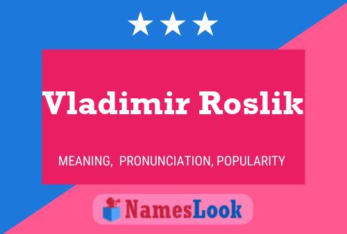 Póster del nombre Vladimir Roslik