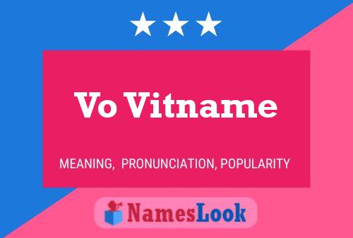 Póster del nombre Vo Vitname