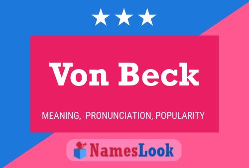 Póster del nombre Von Beck