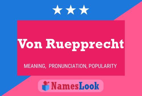 Póster del nombre Von Ruepprecht