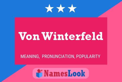 Póster del nombre Von Winterfeld