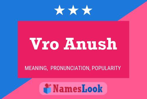 Póster del nombre Vro Anush