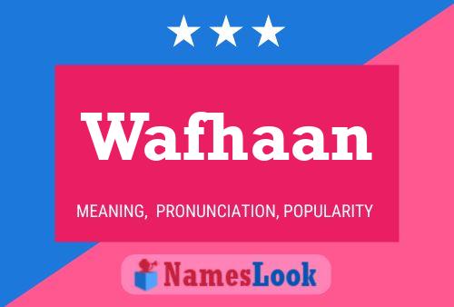 Póster del nombre Wafhaan