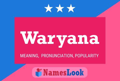 Póster del nombre Waryana