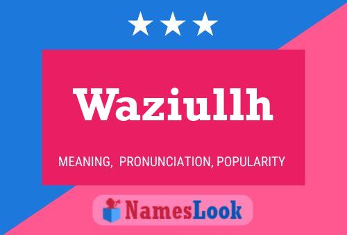 Póster del nombre Waziullh