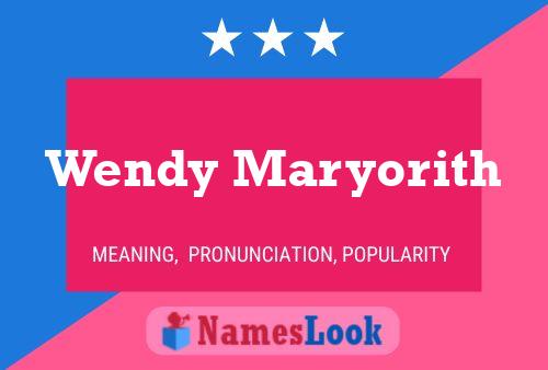 Póster del nombre Wendy Maryorith