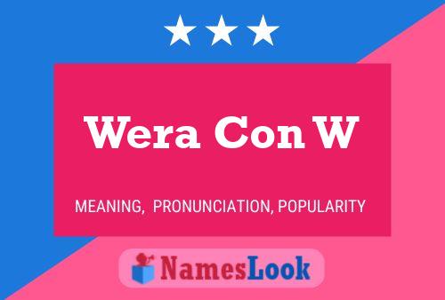 Póster del nombre Wera Con W