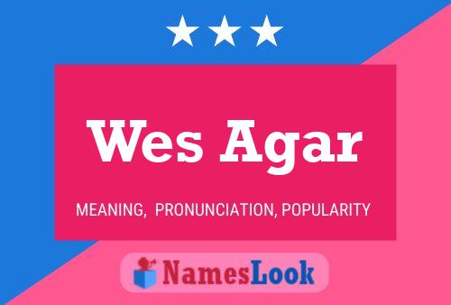 Póster del nombre Wes Agar