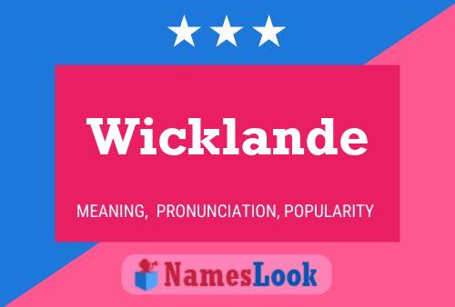 Póster del nombre Wicklande