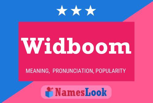 Póster del nombre Widboom