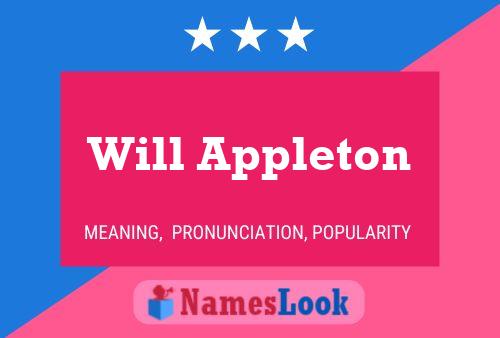 Póster del nombre Will Appleton