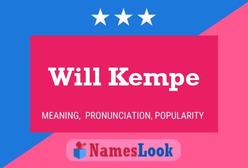 Póster del nombre Will Kempe