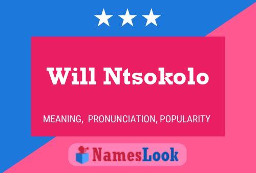 Póster del nombre Will Ntsokolo