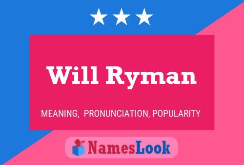 Póster del nombre Will Ryman