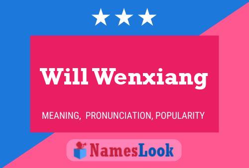 Póster del nombre Will Wenxiang