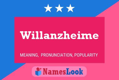 Póster del nombre Willanzheime