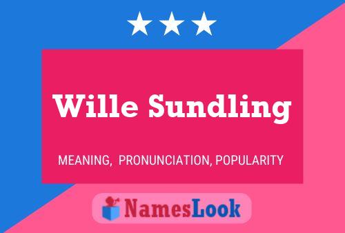 Póster del nombre Wille Sundling