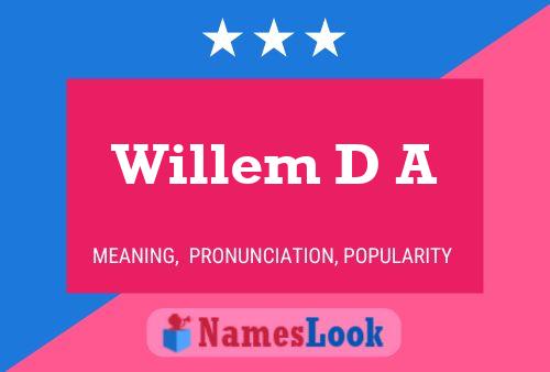 Póster del nombre Willem D A