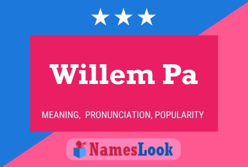 Póster del nombre Willem Pa