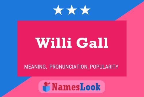 Póster del nombre Willi Gall