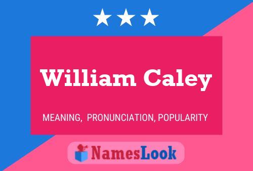 Póster del nombre William Caley