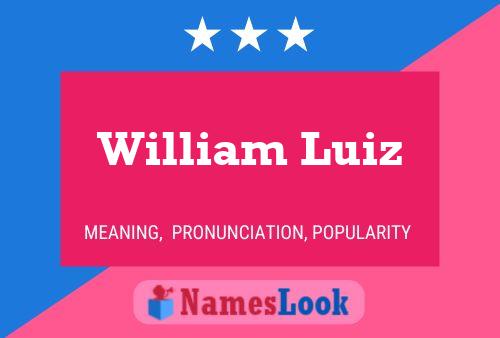 Póster del nombre William Luiz