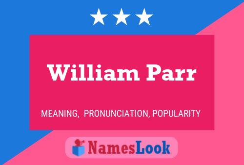 Póster del nombre William Parr