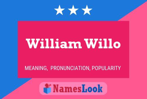 Póster del nombre William Willo