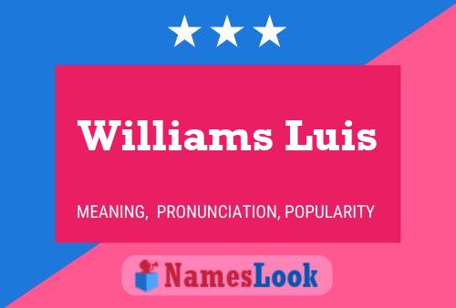 Póster del nombre Williams Luis