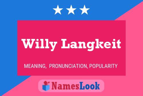 Póster del nombre Willy Langkeit