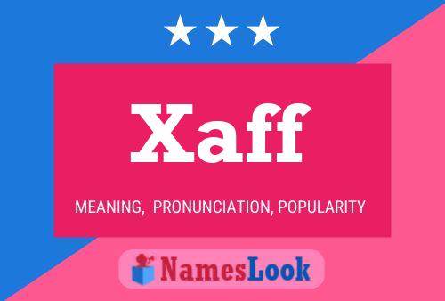 Póster del nombre Xaff