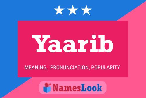 Póster del nombre Yaarib