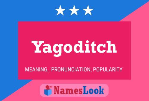 Póster del nombre Yagoditch