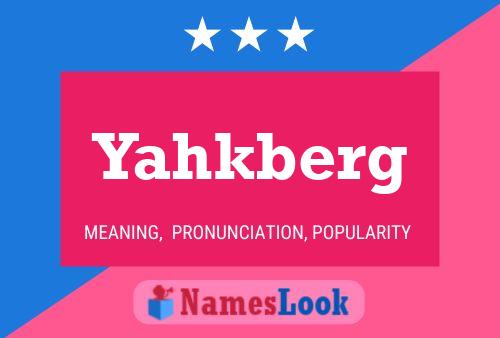 Póster del nombre Yahkberg