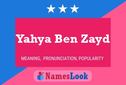 Póster del nombre Yahya Ben Zayd