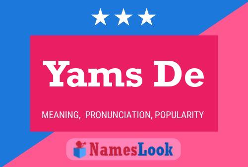 Póster del nombre Yams De