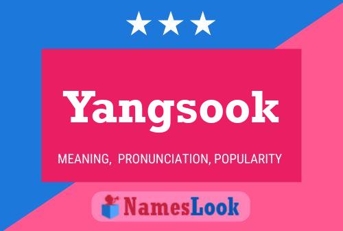 Póster del nombre Yangsook