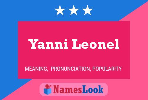 Póster del nombre Yanni Leonel