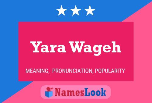 Póster del nombre Yara Wageh