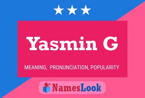 Póster del nombre Yasmin G