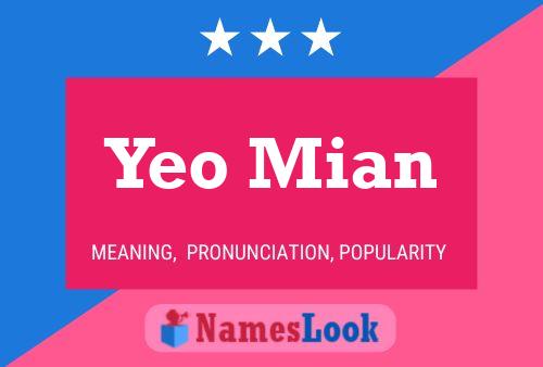 Póster del nombre Yeo Mian