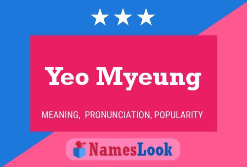 Póster del nombre Yeo Myeung