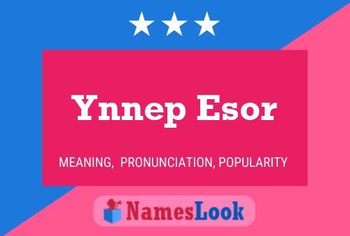 Póster del nombre Ynnep Esor